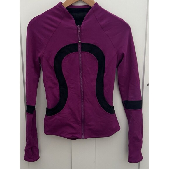 Lululemon Find Your Bliss Purple/Black Reversible Jacket Full Zip Up Women’s 4 - Picture 8 of 16